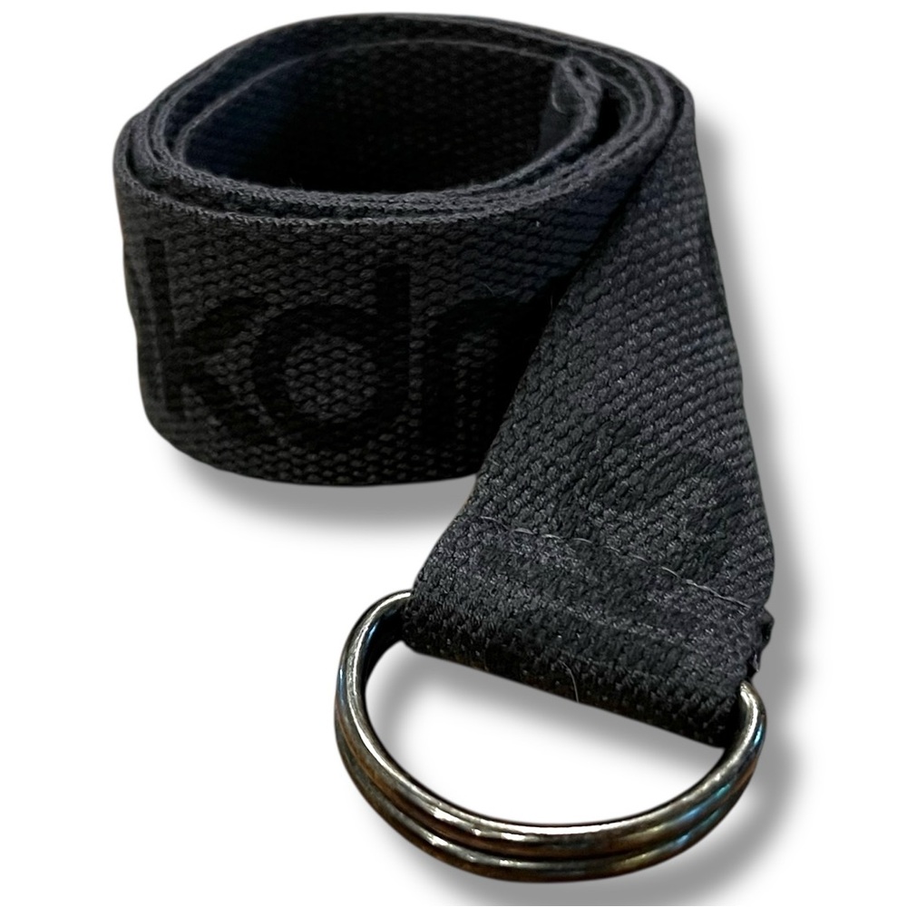 Y2K AKDMKS Dark Gray Webbed Adjustable Akademiks D-Ring Belt 38” Long